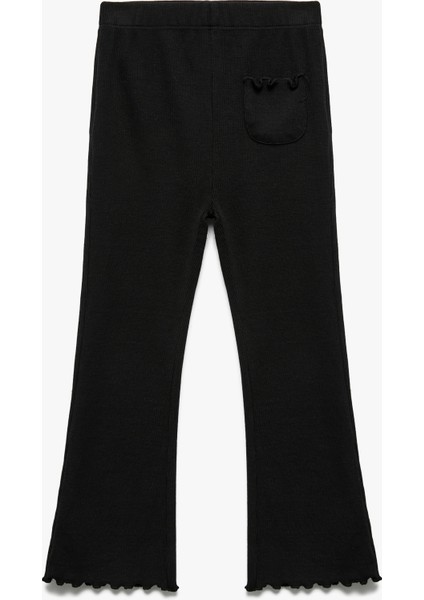 Pamuklu Beli Lastikli Kaşkorse Basic Ispanyol Paça Tayt
