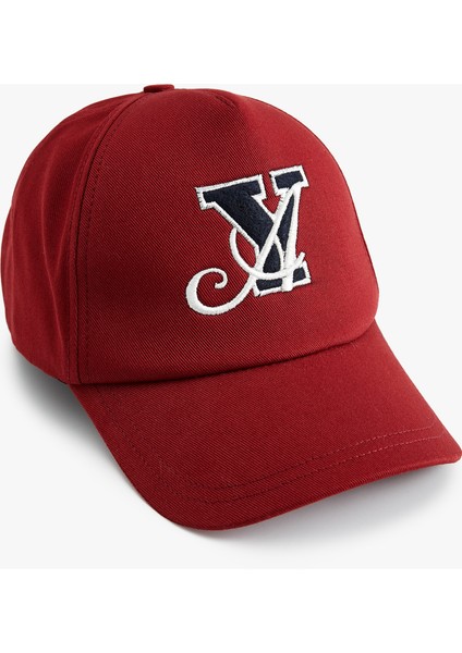 Işlemeli Pamuklu Kep Şapka