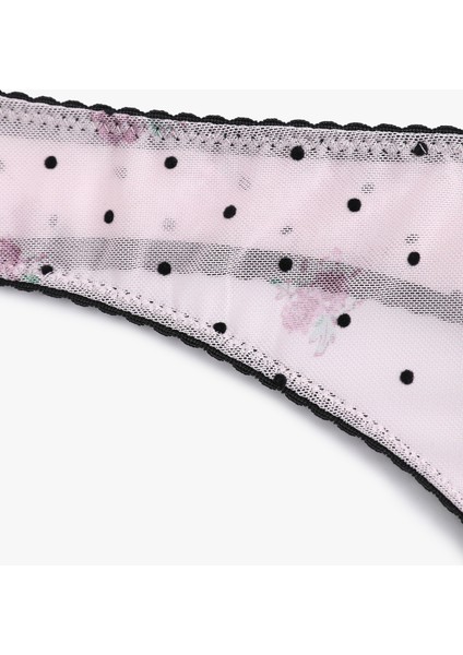 Kurdele Detaylı Puantiyeli Tül String Külot modelleri