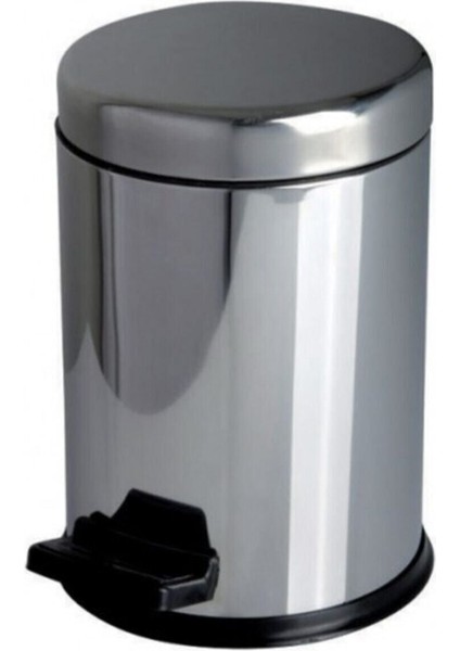 Mini 3 Lt Metal Pedallı Çöp Kovası, Gri, Şık ve Kullanışlı Tasarım