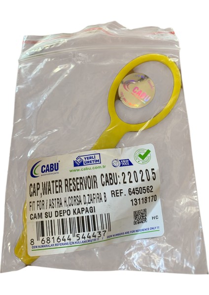 Cam Su Depo Kapağı Astra H-Corsa D-Zafira B CABU220205 modelleri