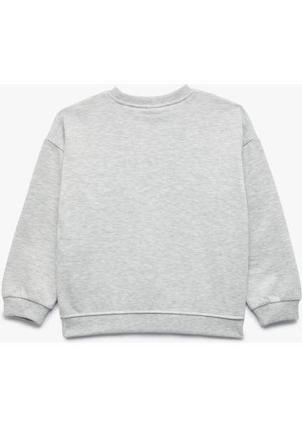 Baskılı Şardonlu Uzun Kollu Bisiklet Yaka Sweatshirt fiyatları