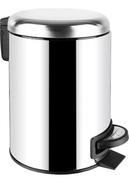 3 Lt Paslanmaz Çöp Kovası, Şık ve Dayanıklı Metal Tasarım
