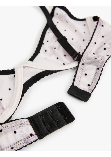 Transparan Puantiyeli Balenli Tül Sütyen fiyatları