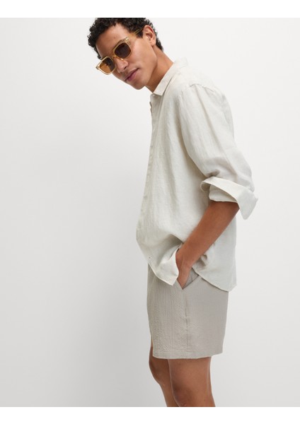 Pamuk Karışımlı Elastik Bel Şort modelleri