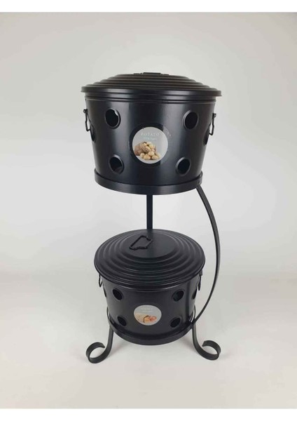 Metal Iki Katlı Saklama Kabı Siyah fiyatları