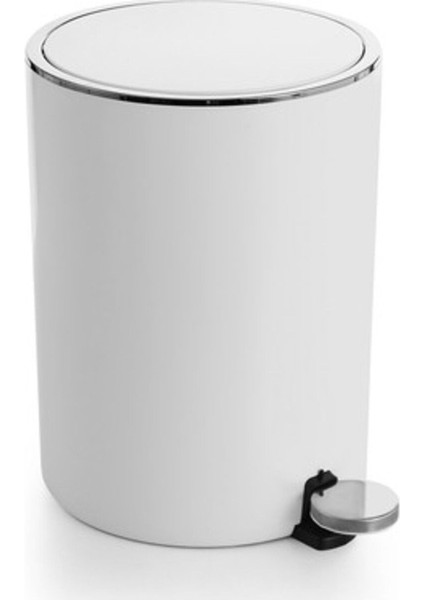 Beyaz 5l Çöp Kovası, Prımanova Lenox, Çok Renkli Tasarım