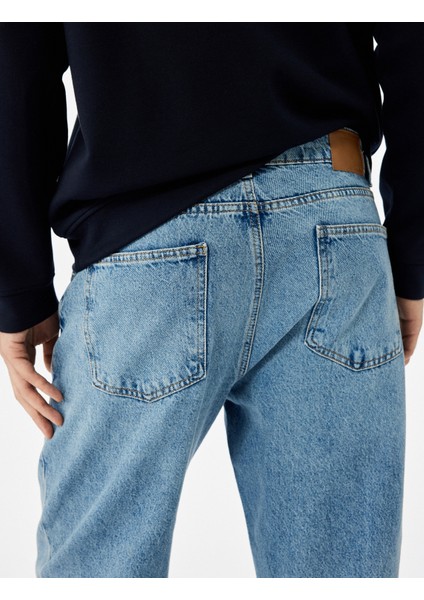 Normal Bel Pamuklu Vintage Straight Fit Jean Pantolon modelleri