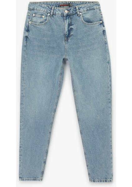 Normal Bel Pamuklu Vintage Straight Fit Jean Pantolon fırsatları