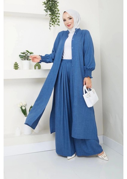 Kadın Uzun Ikili Tesettür Tunik Takım