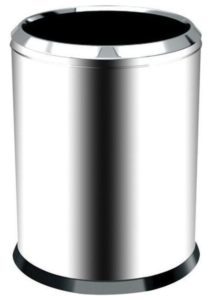 Bej Krom Çemberli 5 Lt Çöp Kovası, Şık ve Kullanışlı Temizlik Aksesuarı