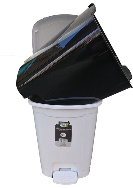 Beyaz 6l Pedallı Iç Kovalı Çöp Kutusu, 28X22X22 cm fiyatları