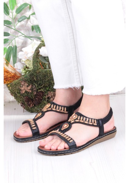 Guja 24Y152-17 Anatomik Rahat Kaymaz Taban Boncuklu Taşlı Kadın Sandalet fiyatları