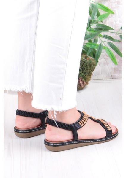 Guja 24Y152-17 Anatomik Rahat Kaymaz Taban Boncuklu Taşlı Kadın Sandalet fırsatları