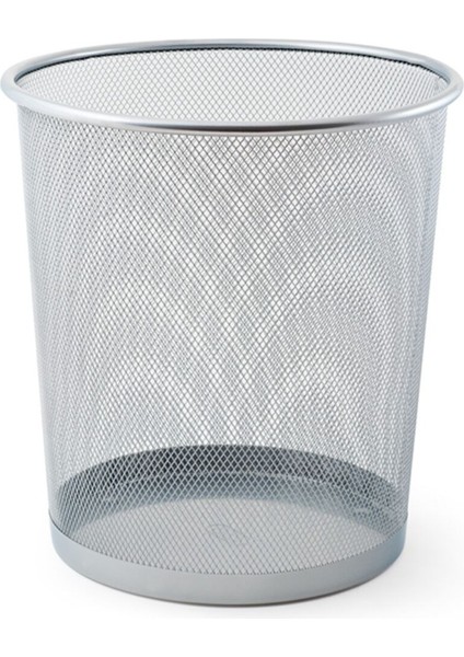 Gri Tam Delikli Ofis Çöp Kovası 10 Lt, Şık ve Kullanışlı Ofis Aksesuarı