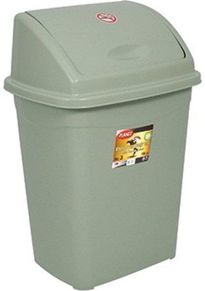 50 Lt Gri Sallangaç Kapaklı Çöp Kovası, Şık ve Dayanıklı Temizlik Malzemesi