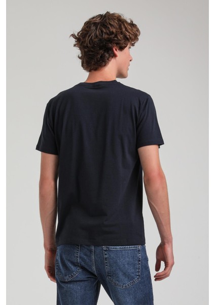 Bisiklet Yaka Lacivert Basic Likralı Slim Fit 24SSM20339 fırsatları