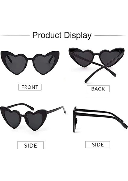 Siyah Renk Kalp Şekilli Parti Gözlüğü 15X5 cm modelleri