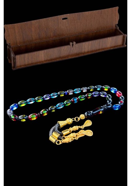 Bonibon Sürmeli Toz Kehribar Tesbih, Kehribar Hediyelik Ahşap Kutulu Tespih fiyatları