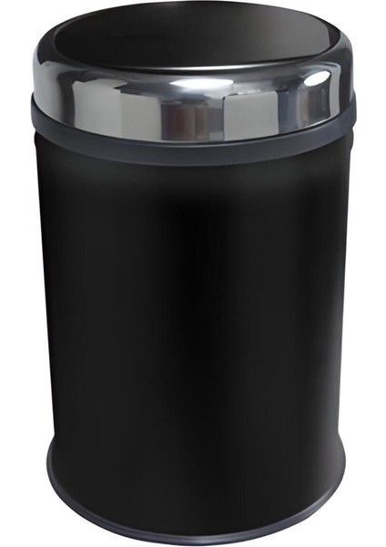 Döner Kapaklı 8 Lt Paslanmaz Çöp Kovası, Siyah, Banyo ve Balkon Için Pratik Kullanım modelleri