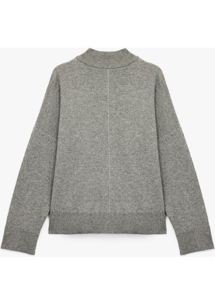 Dik Yaka Uzun Kollu Triko Kazak fiyatları