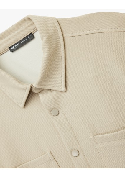 Regular Fit Cepli Çıtçıt Düğme Detaylı Klasik Yaka Uzun Kollu Gömlek Ceket indirimleri