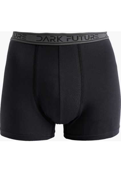 Pamuklu Baskılı Lastikli 3'lü Boxer Seti