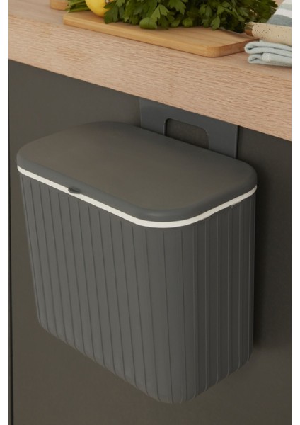 Gri 8 Lt Çöp Kovası, Şık ve Kullanışlı Ev Ihtiyaçları Için Ideal Tercih