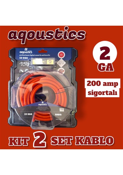 2 Ga Kablo Seti Büyük Sigortalı