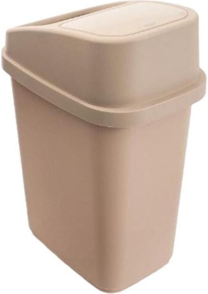 5 Lt Kapaklı Pratik Çöp Kutusu Banyo Mutfak Ofis Beyaz