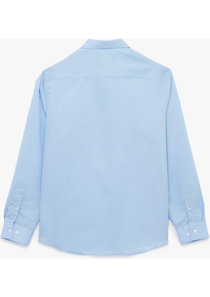 Regular Fit Pamuklu Poplin Klasik Yaka Uzun Kollu Gömlek fiyatları