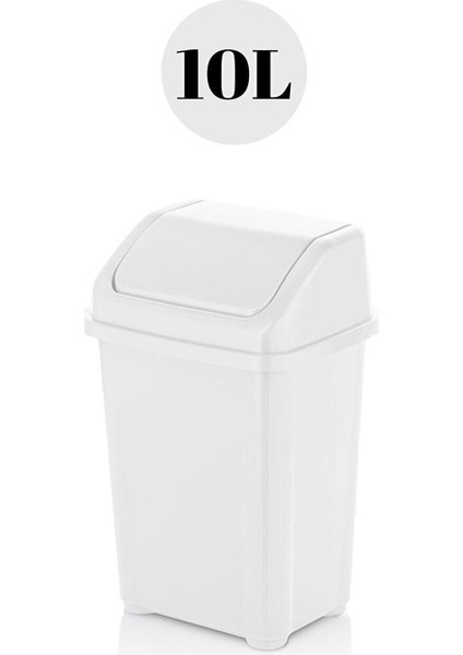 10 Litre Çöp Kovası Beyaz, Pratik ve Şık Temizlik Aksesuarı