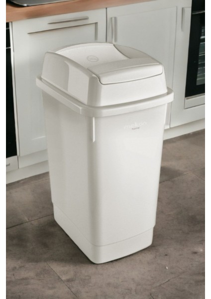 Gri 27L Çift Taraf Itme Kapaklı Banyo Çöp Kutusu fırsatları