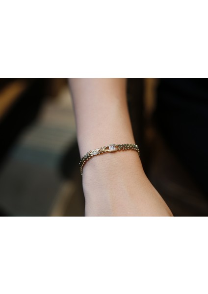 Çavuş Model Baget Taşlı Vip Altın Kaplama Bileklik fiyatları