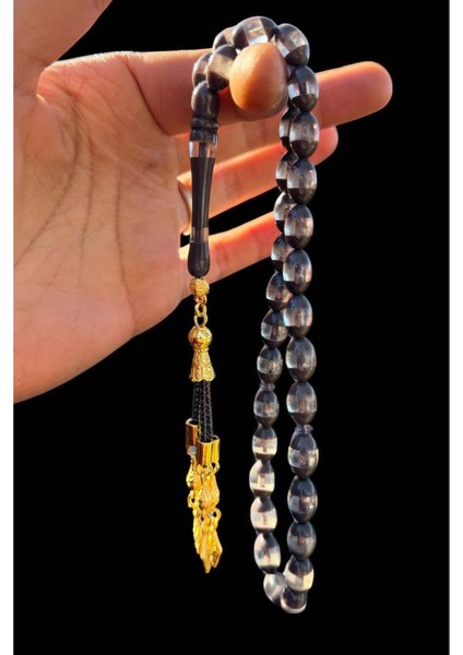 Sürmeli Gri Toz Kehribar Tesbih, Kehribar Hediyelik Ahşap Kutulu Tespih modelleri