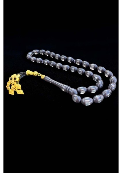 Sürmeli Gri Toz Kehribar Tesbih, Kehribar Hediyelik Ahşap Kutulu Tespih fırsatları