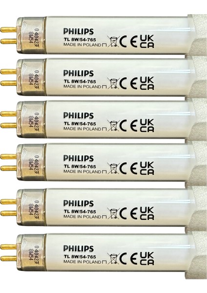 (6 Adet) Philips 8W 765 Beyaz Işık (6500K) G5 duylu T5 Floresan