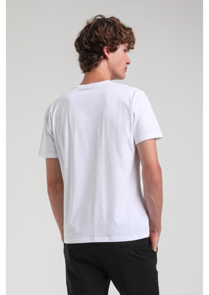 Beyaz Slim Fit Likralı Basic Tişört 25SSM20341 fırsatları