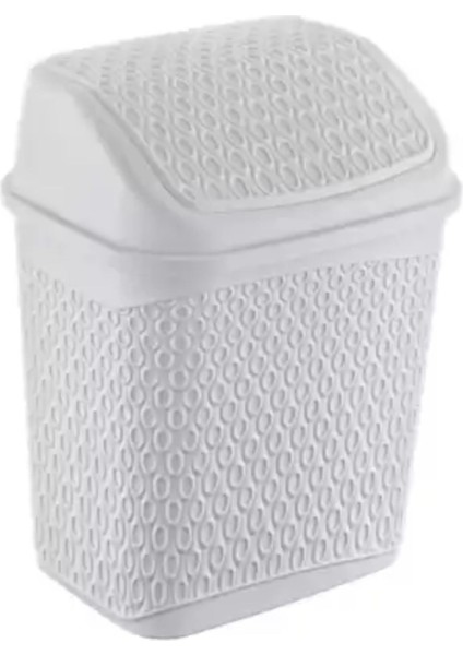 Beyaz 6,2 Litre Çöp Kovası, Şık ve Fonksiyonel Temizlik Ürünü