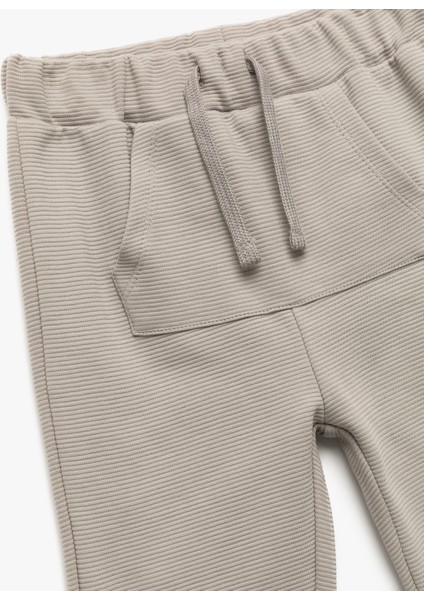 Kanguru Cepli Beli Lastikli Pamuklu Jogger Eşofman Altı modelleri