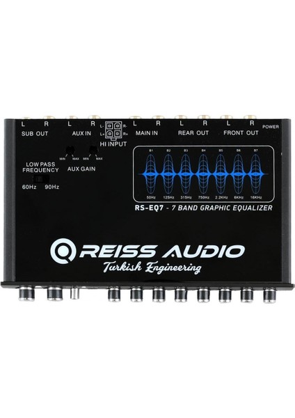Reiss Audio Eq7-6 Kanal -8V Rca Çıkış-7 Band Grafik Equalizer