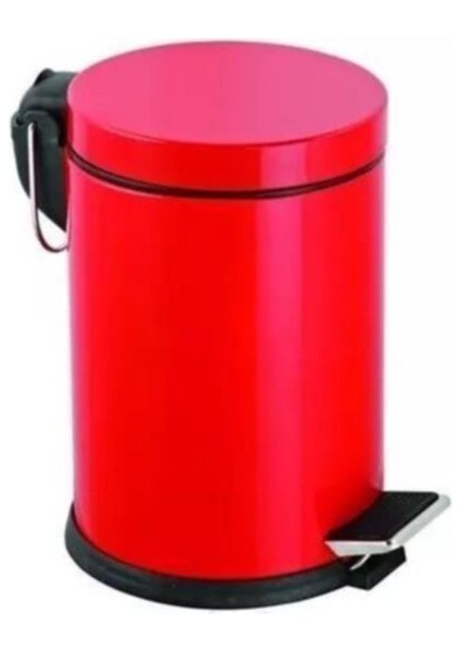 3 Lt. Boyalı Standart Çöp Kovası Kırmızı, Şık ve Kullanışlı Tasarım