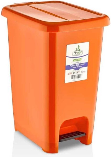 Turuncu Pedallı 20 Litre Çöp Kovası, Şık ve Kullanışlı Ev ve Ofis Çözümleri