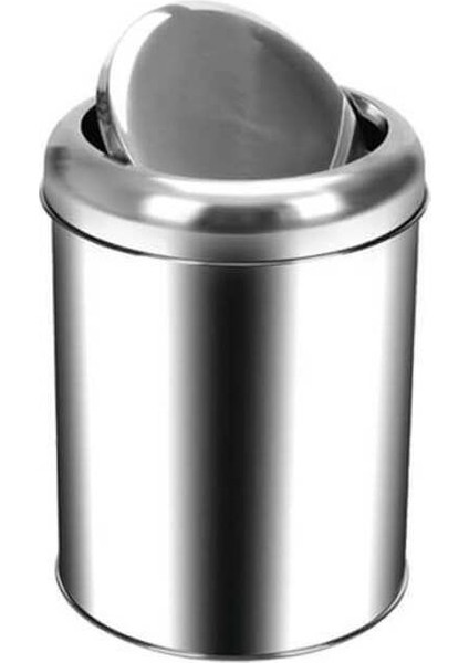Krom Kapaklı Çöp Kovası 8 Litre, Pratik ve Şık Tasarım