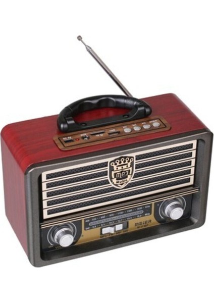 M-113BT Nostaljik Retro Ahşap Bluetooth Hoparlör Fm Radyo fırsatları