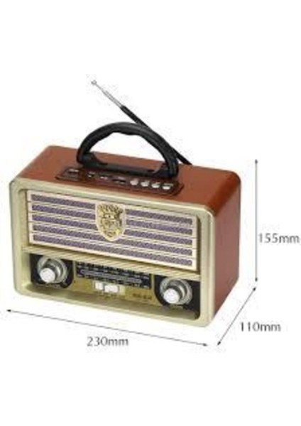 M-113BT Nostaljik Retro Ahşap Bluetooth Hoparlör Fm Radyo indirimleri