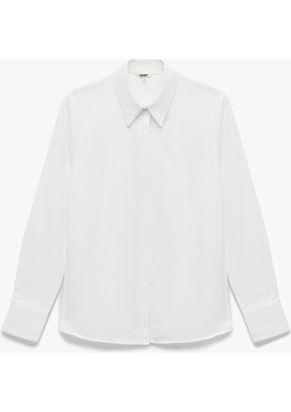 Regular Fit Klasik Yaka Uzun Kollu Poplin Gömlek modelleri
