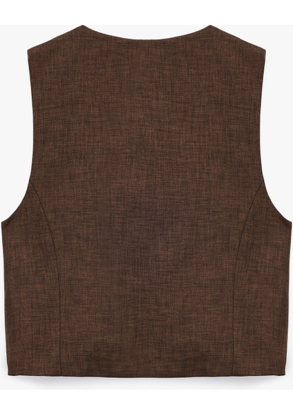 Düğmeli Kolsuz Blazer Yelek fiyatları