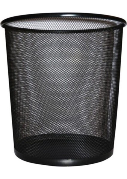 Şık Siyah Metal File Çöp Kovası, Günlük Kullanım Için Ideal Seçenek