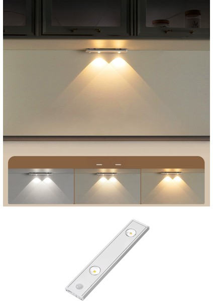 Slim LED Kabin Armatürü Hareket Sensörlü Dekoratif Gece Lambası USB Şarjlı Aydınlatma